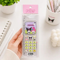 Sanrio Style Ruler with Calculator Design - 12 CM