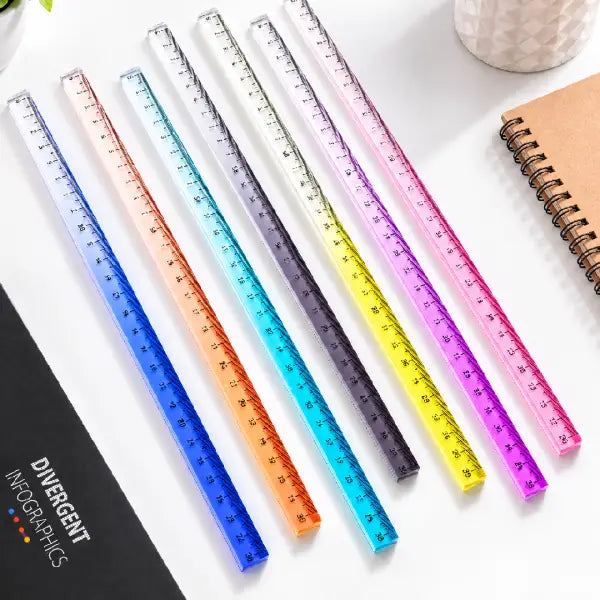 Multicolor Acrylic Scale Ruler - 30CM
