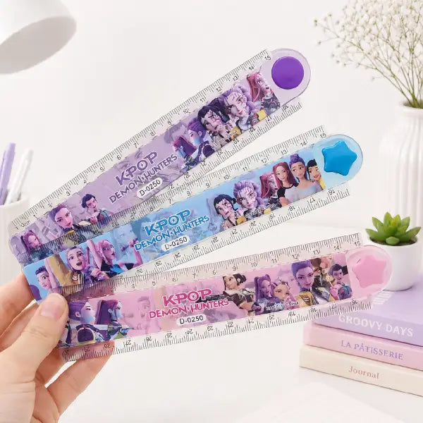 Two-in-one Folding 30cm Cartoon Drawing Ruler
