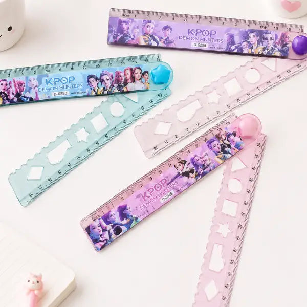 Two-in-one Folding 30cm Cartoon Drawing Ruler