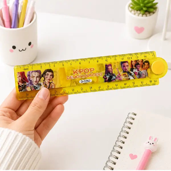 Two-in-one Folding 30cm Cartoon Drawing Ruler