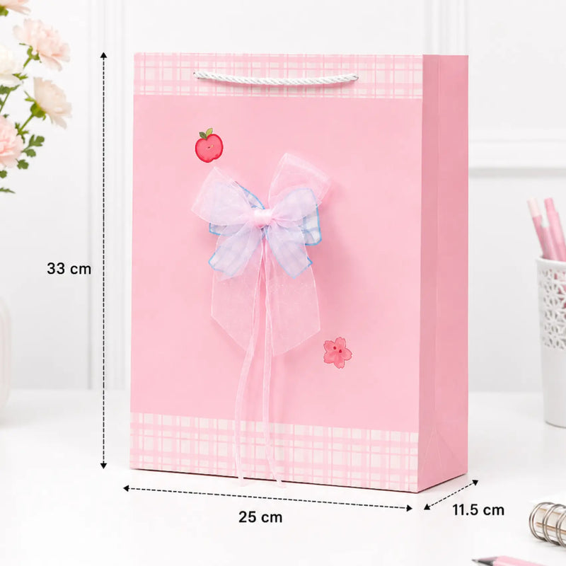 Floral Bow Gift Paper Bag