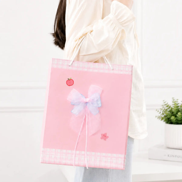 Floral Bow Gift Paper Bag