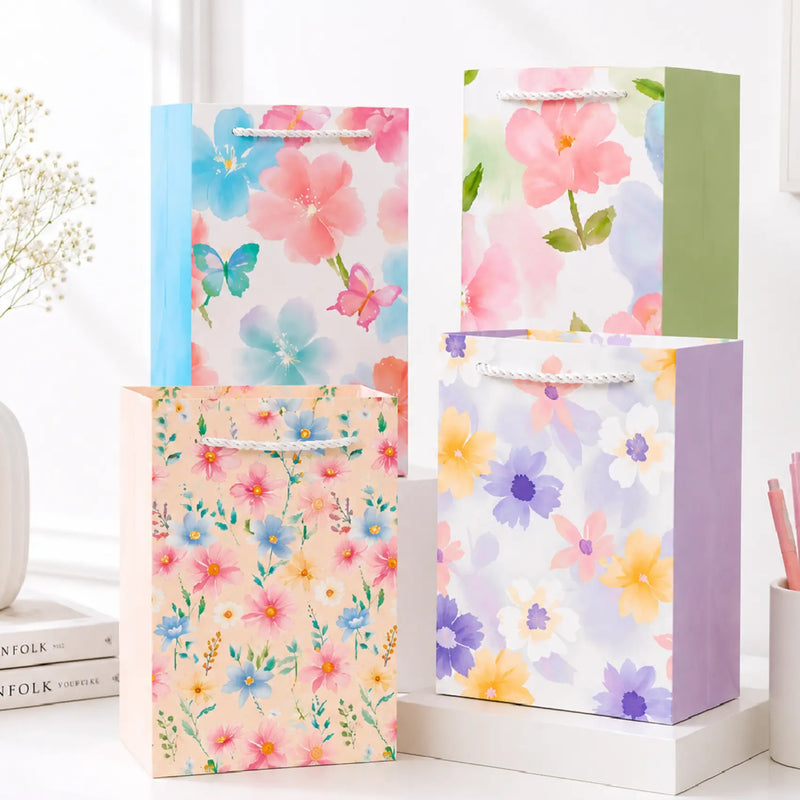Multicolor Floral Gift Paper Bag