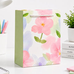 Multicolor Floral Gift Paper Bag