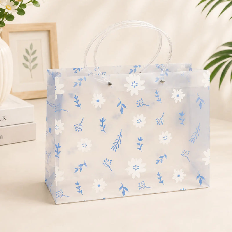 Transparent Floral PVC Gift Bag