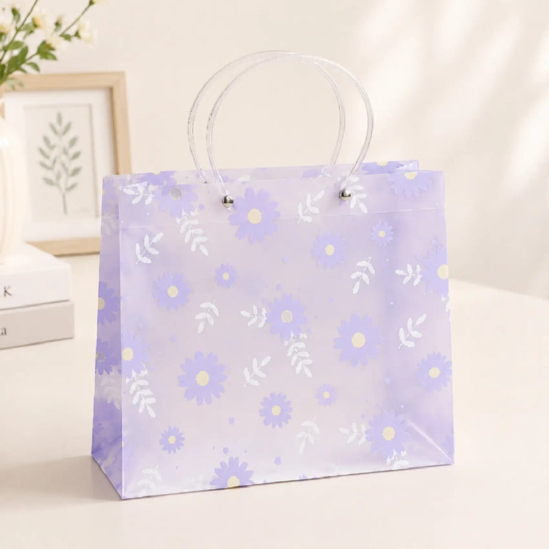 Transparent Floral PVC Gift Bag