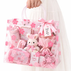 Transparent Floral PVC Gift Bag