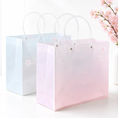 Pastel Transparent Floral PVC Gift Bag