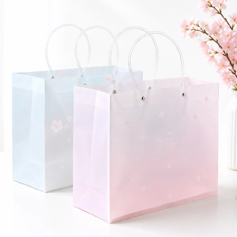 Pastel Transparent Floral PVC Gift Bag
