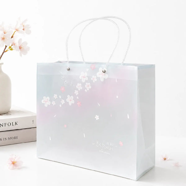 Pastel Transparent Floral PVC Gift Bag