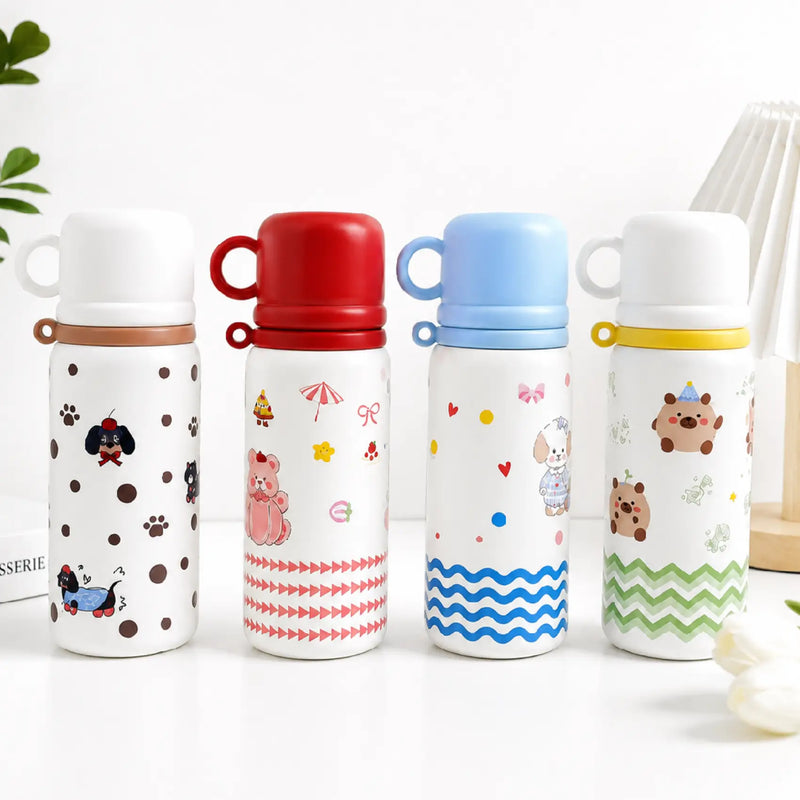 Stainless Steel Insulated Water Bottle with Cup Lid