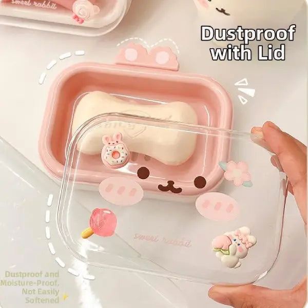 Bunny Soap Holder-Box with Lid