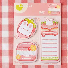 Adorable 60-Sheet Cartoon Mini Sticky Notes - Versatile Multi-Shape
