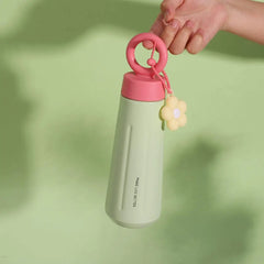 Insulated Stainless Steel Water 450 ml Bottle with Cute Flower Charm
