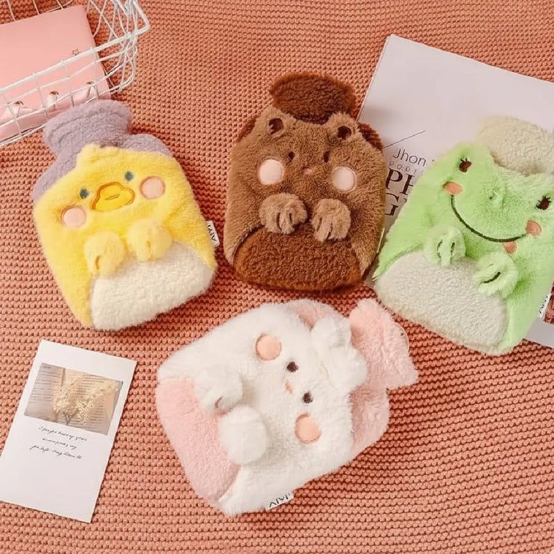 Kawaii Plush Hot Water Bag with Soft Cover