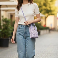 Elegant Lavender Ikat Pattern Style - Mini Crossbody Bag