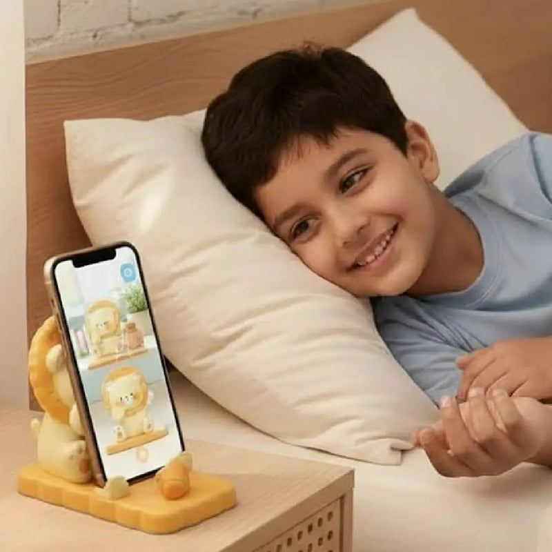 Yellow Biscuit Bear Phone Holder Grip Stand