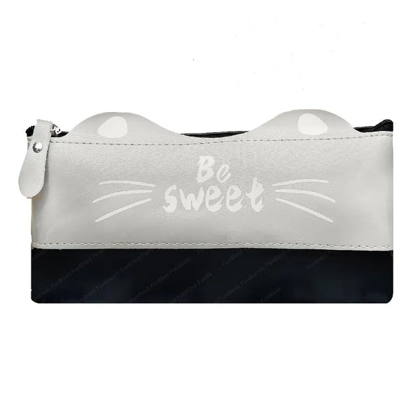 Cute Cat Design Pencil Pouch – Kawaii Cartoon Style