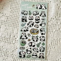 Cute Animal Aesthetic Clear Single Sheet Stickers