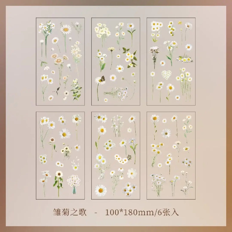 Blossom Deco Vintage Sticker Set (Pack of 6 sheets)