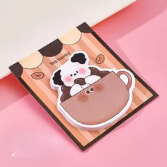 Cute Kawaii Mini Puppy Memo Pads -30 Sheets Sticky Notes