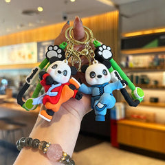 Cute Kung-fu Panda Keychains Pair Collection