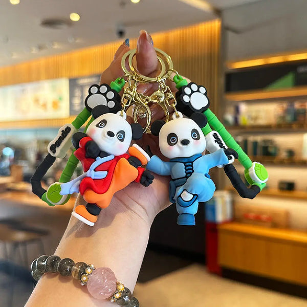 Cute Kung-fu Panda Keychains Pair Collection