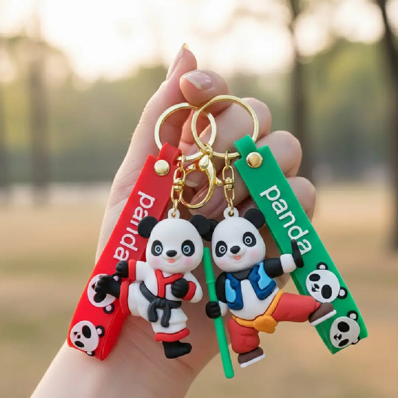 Cute Kung-fu Panda Keychains Pair Collection