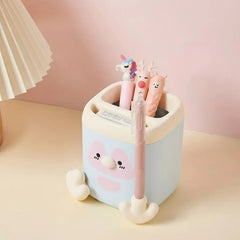 Cute Penguin Pen Holder – Desk Organizer Multi-Functional with Built-in Sharpener