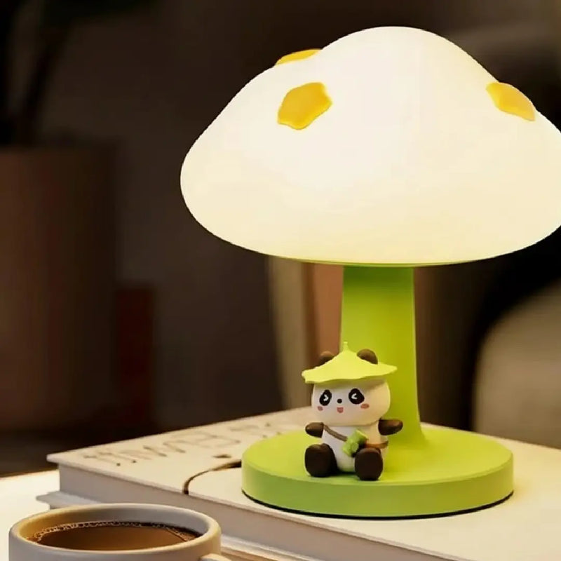 Cute Mushroom Panda Silicone Night Lamp
