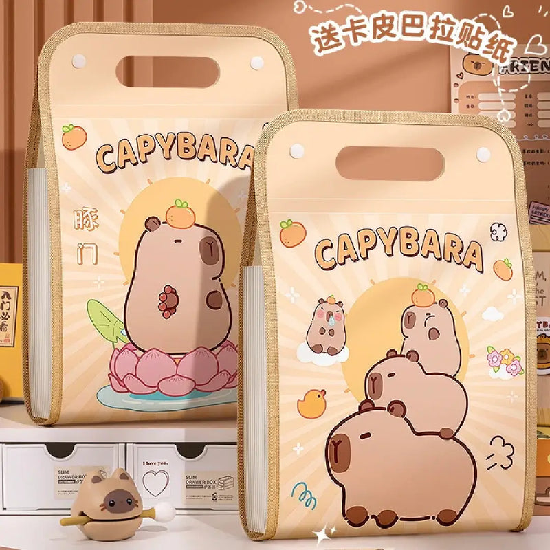 Cute Capybara Expandable Document Folder