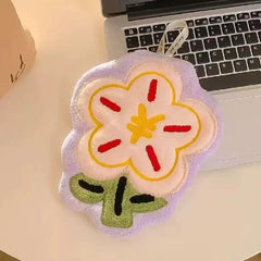 Flower Hanging Hand Towel - Coral Velvet