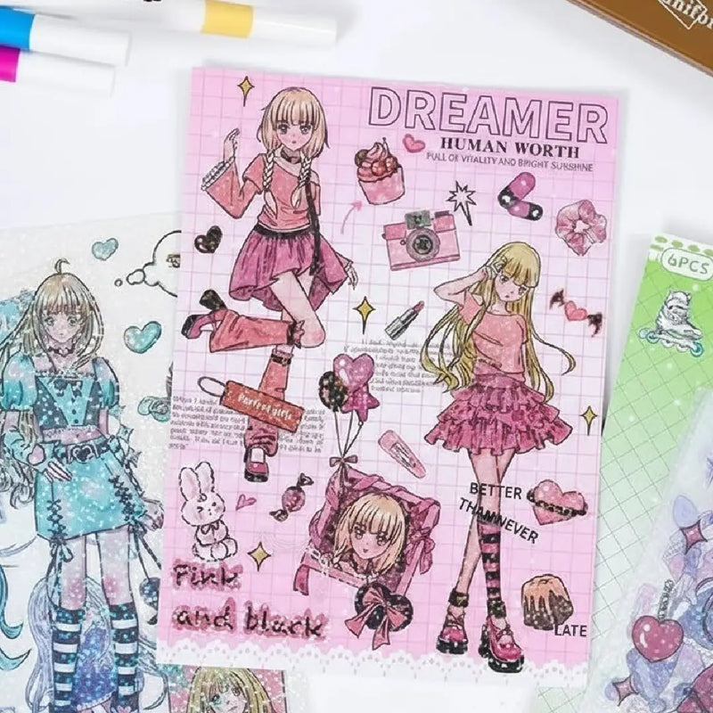 Premium Kawaii Girl Stickers Set Cute Collection