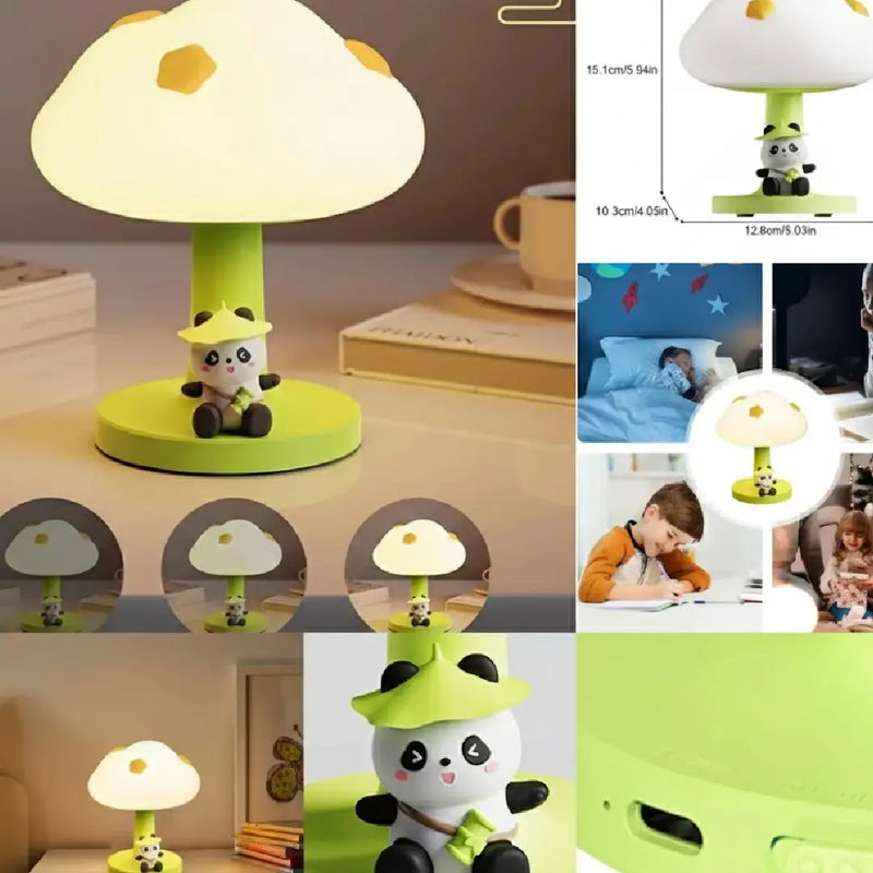 Cute Mushroom Panda Silicone Night Lamp