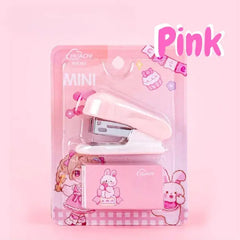 Cute Mini Stapler Set with Staples – Compact Desktop Accessory