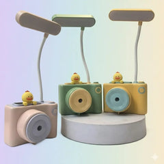 Camera-Shaped Desk Lamp With Sharpener & Pen Holder