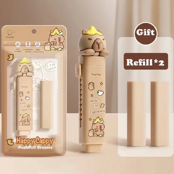 Capybara Push-Pull Erasers Cartoon Style Pack