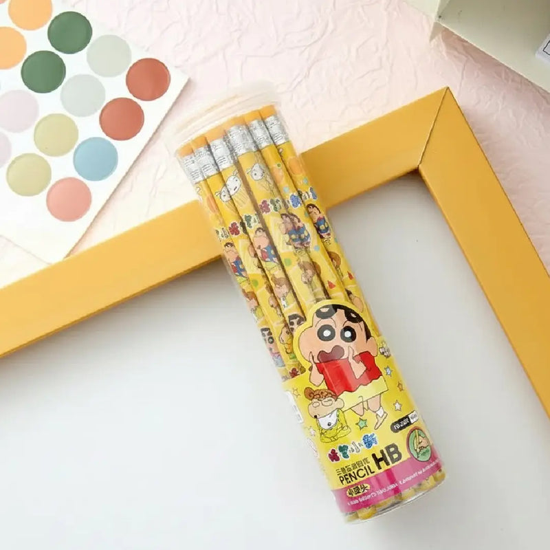 Cute Cartoon HB Pencil Set Jar of 12 - Cute Design