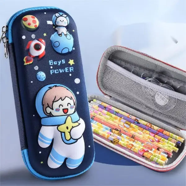 Cute 3D Astronaut Pencil Case – Large Capacity Organizer