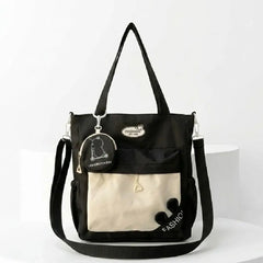 Cute & Versatile Multi-Pocket Tote Bag with Matching Coin Purse