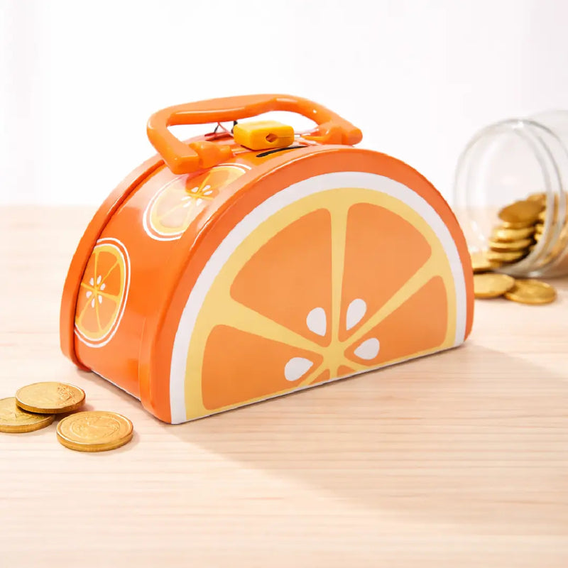 Fruit-Shaped Mini Metal Coin Bank Piggy Bank