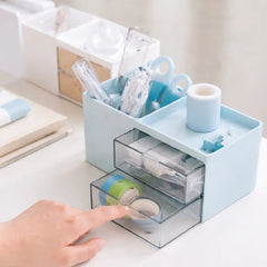 Multi-Compartment Cartoon Desk Organizer Box