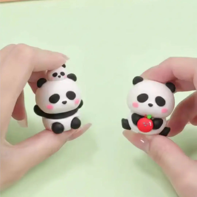 Cute 3D Panda Eraser – Tiny Panda with Ornament