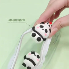 Cute 3D Panda Eraser – Tiny Panda with Ornament