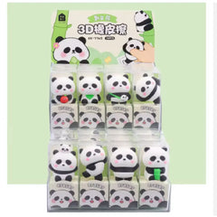 Cute 3D Panda Eraser – Tiny Panda with Ornament