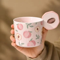 Cute Fruit Design Porcelain Mug, Coffee & Tea Cup with Handle