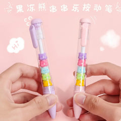 Jelly Bear “Pastel” Cute Aesthetic Clicker Pen