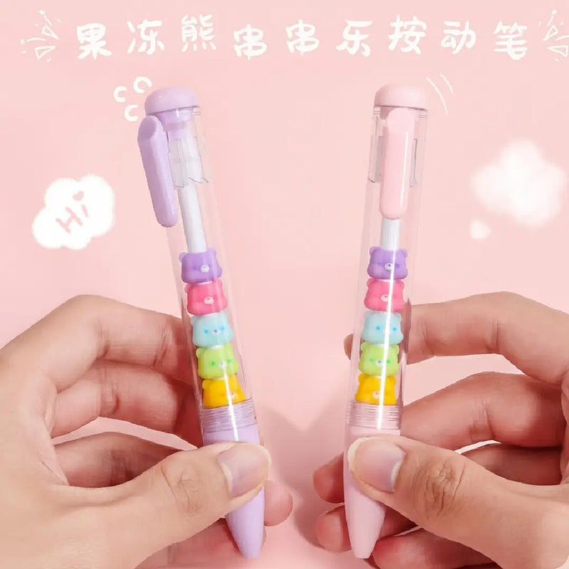 Jelly Bear “Pastel” Cute Aesthetic Clicker Pen