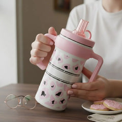 Leopard Print Stainless Steel Tumbler – Pink Chic Design